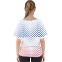 Dots Pointillism Abstract Chevron V-Neck Dolman Drape Top View2