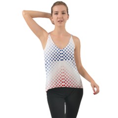 Dots Pointillism Abstract Chevron Chiffon Cami by Pakrebo