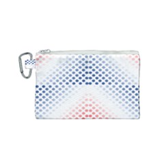 Dots Pointillism Abstract Chevron Canvas Cosmetic Bag (small)