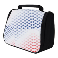 Dots Pointillism Abstract Chevron Full Print Travel Pouch (small)