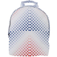 Dots Pointillism Abstract Chevron Mini Full Print Backpack by Pakrebo