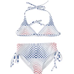 Dots Pointillism Abstract Chevron Kids  Classic Bikini Set