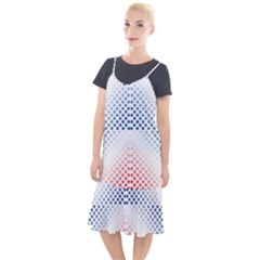 Dots Pointillism Abstract Chevron Camis Fishtail Dress