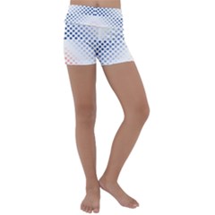 Dots Pointillism Abstract Chevron Kids  Lightweight Velour Yoga Shorts by Pakrebo