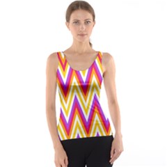 Chevrons Stripes Pattern Geometric Tank Top by Pakrebo