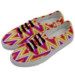 Chevrons Stripes Pattern Geometric Men s Classic Low Top Sneakers by Pakrebo