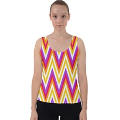 Chevrons Stripes Pattern Geometric Velvet Tank Top