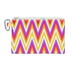 Chevrons Stripes Pattern Geometric Canvas Cosmetic Bag (large)