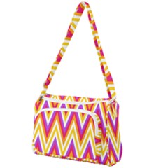 Chevrons Stripes Pattern Geometric Front Pocket Crossbody Bag