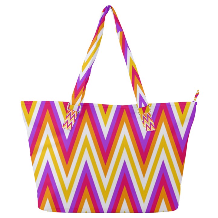 Chevrons Stripes Pattern Geometric Full Print Shoulder Bag