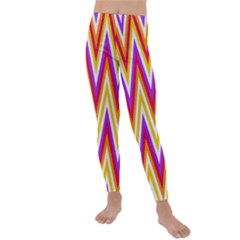 Chevrons Stripes Pattern Geometric Kids  Lightweight Velour Leggings