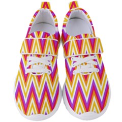 Chevrons Stripes Pattern Geometric Women s Velcro Strap Shoes