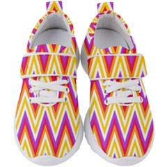 Chevrons Stripes Pattern Geometric Kids  Velcro Strap Shoes by Pakrebo