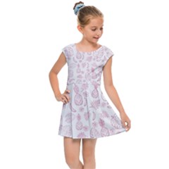 Tropical Pattern Kids  Cap Sleeve Dress