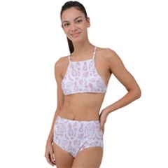 Tropical Pattern High Waist Tankini Set