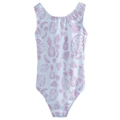 Tropical Pattern Kids  Cut-out Back One Piece Swimsuit