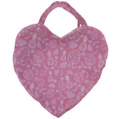 Tropical Pattern Giant Heart Shaped Tote