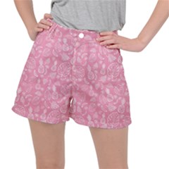 Tropical Pattern Stretch Ripstop Shorts