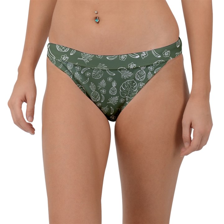 Tropical pattern Band Bikini Bottom