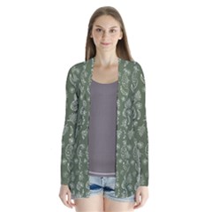 Tropical Pattern Drape Collar Cardigan by Valentinaart