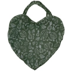 Tropical Pattern Giant Heart Shaped Tote