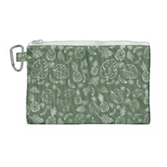 Tropical Pattern Canvas Cosmetic Bag (large)