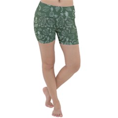 Tropical Pattern Lightweight Velour Yoga Shorts