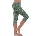 Tropical pattern Kids  Lightweight Velour Capri Leggings  View3