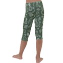 Tropical pattern Kids  Lightweight Velour Capri Leggings  View4