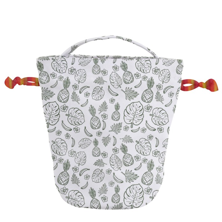 Tropical pattern Drawstring Bucket Bag