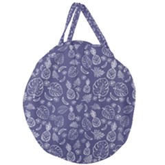 Tropical Pattern Giant Round Zipper Tote by Valentinaart