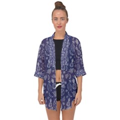 Tropical Pattern Open Front Chiffon Kimono by Valentinaart