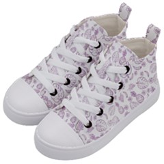 Tropical Pattern Kids  Mid-top Canvas Sneakers