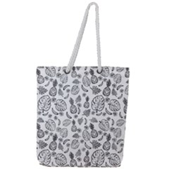 Tropical Pattern Full Print Rope Handle Tote (large) by Valentinaart