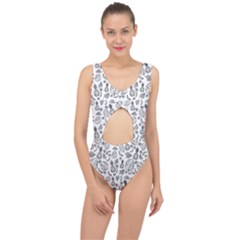 Tropical Pattern Center Cut Out Swimsuit