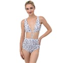 Tropical pattern Tied Up Two Piece Swimsuit View1