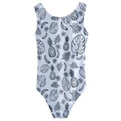 Tropical Pattern Kids  Cut-out Back One Piece Swimsuit