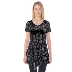 Tropical Pattern Short Sleeve Tunic  by Valentinaart