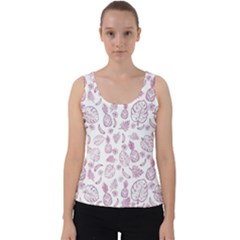 Tropical Pattern Velvet Tank Top