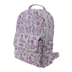 Tropical Pattern Flap Pocket Backpack (large)