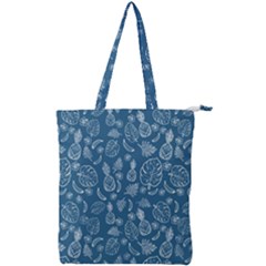 Tropical Pattern Double Zip Up Tote Bag