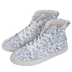 Tropical Pattern Men s Hi-top Skate Sneakers by Valentinaart