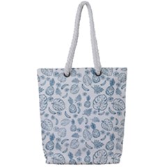 Tropical Pattern Full Print Rope Handle Tote (small)