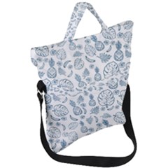 Tropical Pattern Fold Over Handle Tote Bag