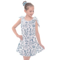 Tropical Pattern Kids  Tie Up Tunic Dress