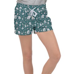 Tropical Pattern Women s Velour Lounge Shorts