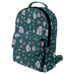 Tropical Pattern Flap Pocket Backpack (small)