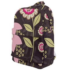 Flowers Wallpaper Floral Decoration Classic Backpack