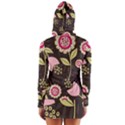 Flowers Wallpaper Floral Decoration Long Sleeve Hooded T-shirt View2