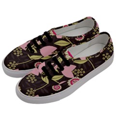 Flowers Wallpaper Floral Decoration Men s Classic Low Top Sneakers